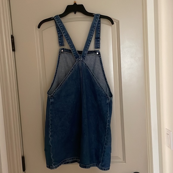 Top Shop Maternity Pinafore/Overall Denim Dress - Picture 3 of 4